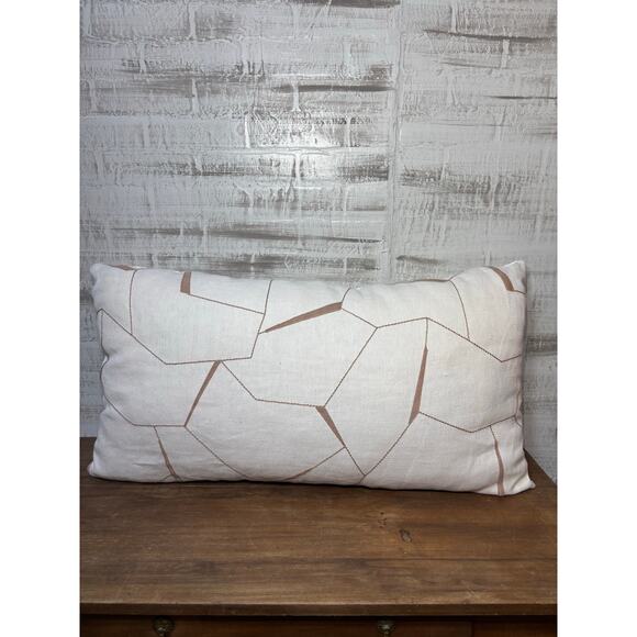 Diverging Blush Decorative Large Lumbar Pillow - Picture 1 of 5